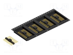 Connector: pin strips; pin header; male; PIN: 9; 2.54mm; SMT; 1x9
