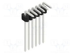 Connector: pin strips; pin header; male; PIN: 6; 1.27mm; THT; 1x6