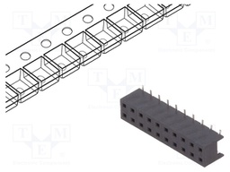 Socket; wire-board; female; Minitek; 2mm; PIN: 20; SMT; on PCBs; 2A