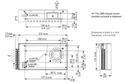 Power supply: switched-mode; modular; 350W; 24VDC; 212x115x50mm