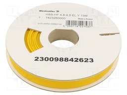 Heat shrink sleeve; polyolefine; yellow; Temp: -55÷105°C; L: 13m