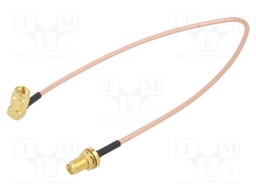 Cable; 50Ω; 0.3m; SMA plug,both sides; shielded; -65÷150°C; 12"