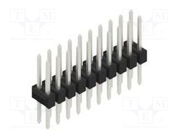 Connector: pin strips; pin header; male; PIN: 20; 2.54mm; THT; 2x10