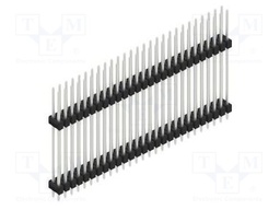 Connector: pin strips; pin header; male; PIN: 54; 2.54mm; THT; 2x27