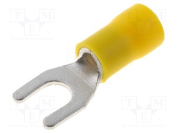 Fork terminal; M5; Ø: 5.3mm; 4÷6mm2; crimped; for cable; insulated
