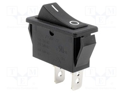 ROCKER; SPST-NO; Pos: 2; ON-OFF; 16A/250VAC; black; none; Body: black