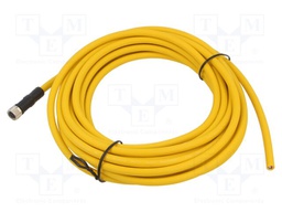 Cable: for sensors/automation; M8; PIN: 8; straight; 5m; socket; PUR