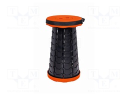 Stool; polypropylene; folding; Hmin: 60mm; Hmax: 460mm