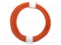 Wire; stranded; Cu; 0.5mm2; orange; PVC; 60V; 10m; Class: 5