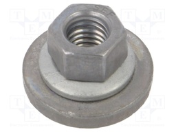 Nut; with flange,with washer,protective; hexagonal; M5; 0.8; 8mm