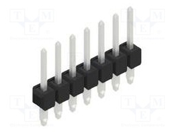 Connector: pin strips; pin header; male; PIN: 7; 2.54mm; THT; 1x7