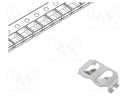 Clip; Mounting: SMT; Size: BR1216,BR1225,CR1216,CR1225; 3.6mm