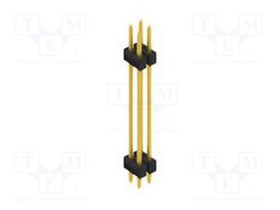 Connector: pin strips; pin header; male; PIN: 4; 2.54mm; THT; 2x2