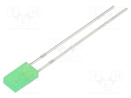 LED; green; 2x4mm; 8mcd; 120°; 20mA; 2.1VDC
