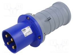Connector: AC supply 3-phase; plug; male; straight; for cable