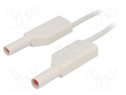 Test lead; PVC; 1m; white; 32A; Type: with 4mm axial socket