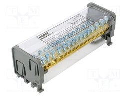 Splice terminal: distribution block; ways: 2; terminals: 30; grey