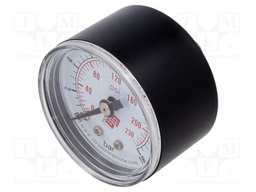 Manometer; Working pressure: 0÷16bar; 40mm; Enclos.mat: plastic