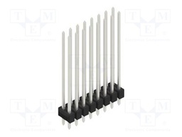 Connector: pin strips; pin header; male; PIN: 16; 2.54mm; THT; 2x8