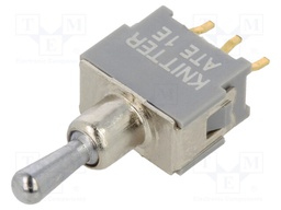 Switch: toggle; Pos: 3; SPDT; ON-OFF-ON; 0.05A; 0.05A; -20÷85°C; 50mΩ