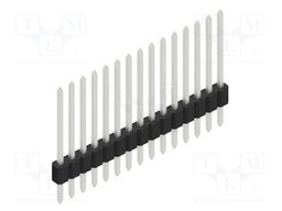 Connector: pin strips; pin header; male; PIN: 15; 1.27mm; THT; 1x15