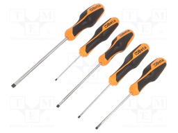 Kit: screwdrivers; Pcs: 5; slot; BETAGRIP
