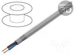 Wire; Y-CY-OB; tinned copper braid; PVC; transparent; 300/500V