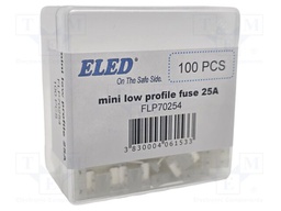 Fuse: fuse; 25A; 58VDC; automotive; 10.9mm; 10.9x3.8x8.73mm