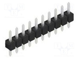 Connector: pin strips; pin header; male; PIN: 10; 2.54mm; THT; 1x10
