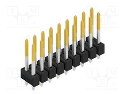 Connector: pin strips; pin header; male; PIN: 18; 2.54mm; THT; 2x9