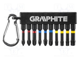 Kit: screwdriver bits; hex key,Phillips,Pozidriv®,Torx®; 50mm