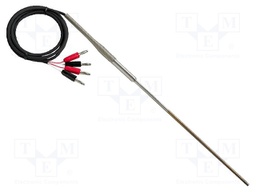 RTD-type temperature probe; -200÷300°C; Probe l: 225mm; 100Ω
