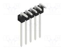 Connector: pin strips; pin header; male; PIN: 5; 2.54mm; THT; 1x5