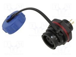 Socket; SY11; female; PIN: 2; with protective cap; IP67; 5A; 180V