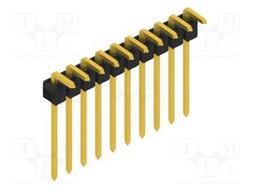 Connector: pin strips; pin header; male; PIN: 10; 2.54mm; THT; 1x10