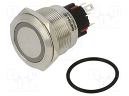 Switch: vandal resistant; Pos: 2; SPDT; 0.5A/220VAC; IP40; ON-(OFF)