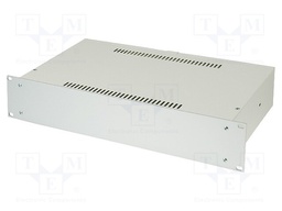Enclosure: 19" standard; 180; 2U; 263mm; light grey