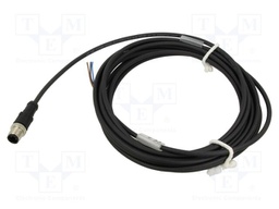 Connection lead; M12; PIN: 3; straight; 5m; plug; 250VAC; 4A; 250VDC