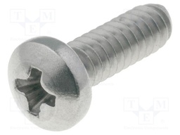 Screw; UNC4-40x9,5; Head: cheese head; Phillips; stainless steel