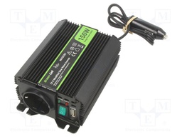 Converter: DC/AC; 150W; Uout: 230VAC; Out: AC sockets 230V; 90%; 12V