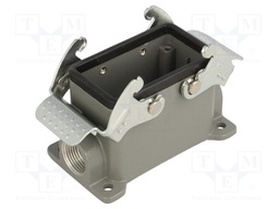 Enclosure: for HDC connectors; size 10B; with double latch; M20