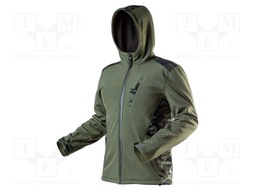 Soft-shell jacket; Size: M; olive; CAMO; with a hood; 360g/m2
