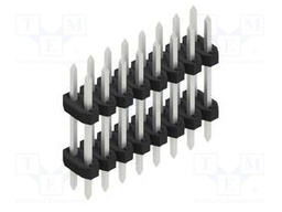 Connector: pin strips; pin header; male; PIN: 16; 2mm; THT; 2x8; 100V