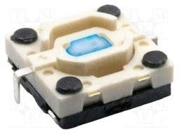 Microswitch TACT; SPST-NO; Pos: 2; 0.05A/12VDC; SMT; LED; blue; 1.6N