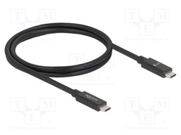 Cable; bidirectional; USB C plug,both sides; gold-plated; 1m