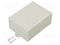 Enclosure: designed for potting; X: 64mm; Y: 85mm; Z: 36mm; ABS; grey