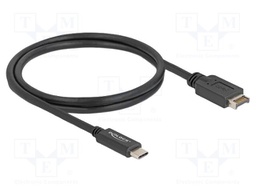 Cable; USB C plug,USB Type-E Key A plug; 1m; black; 24AWG,32AWG