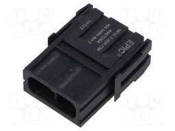 Connector: HDC; module; male; EPIC® MH; PIN: 2; w/o contacts; 40A