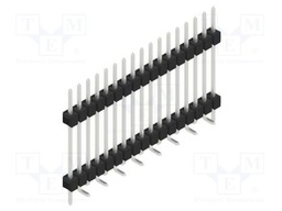 Connector: pin strips; pin header; male; PIN: 17; 2.54mm; SMT; 1x17