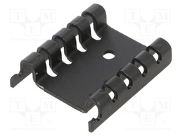 Heatsink: moulded; TO220; black; L: 7.2mm; W: 27mm; H: 29mm; 20K/W